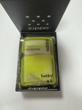 Zippo Lucky +1 Luminous Quicksand Treibsand Acryl Shell Feuerzeug Gelb