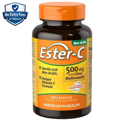 Ester C Vitamin C 500mg Buffered Calcium Ascorbate | Bioflavonoids, 120 Capsules