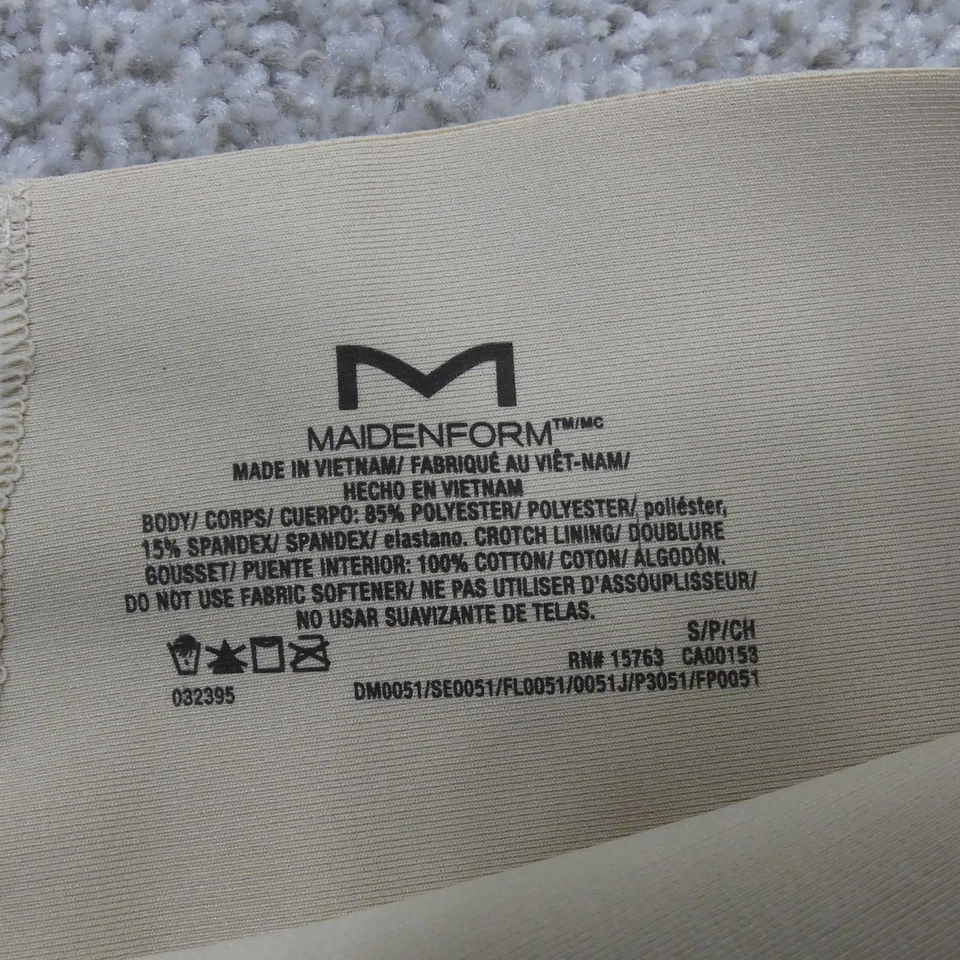 Ropa interior Maidenform para mujer pequeña beige calzoncillos cintura alta ropa moldeadora DM0051 Foto 3 de 4