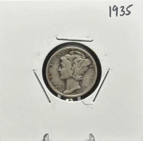 1935 Mercury Dime, Good, 90% Silver, Low Mintage! 🔥🔥