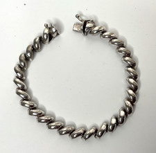 FAS Italy 925 Sterling Silver Twisted Link Bracelet 7" 9 grams 275