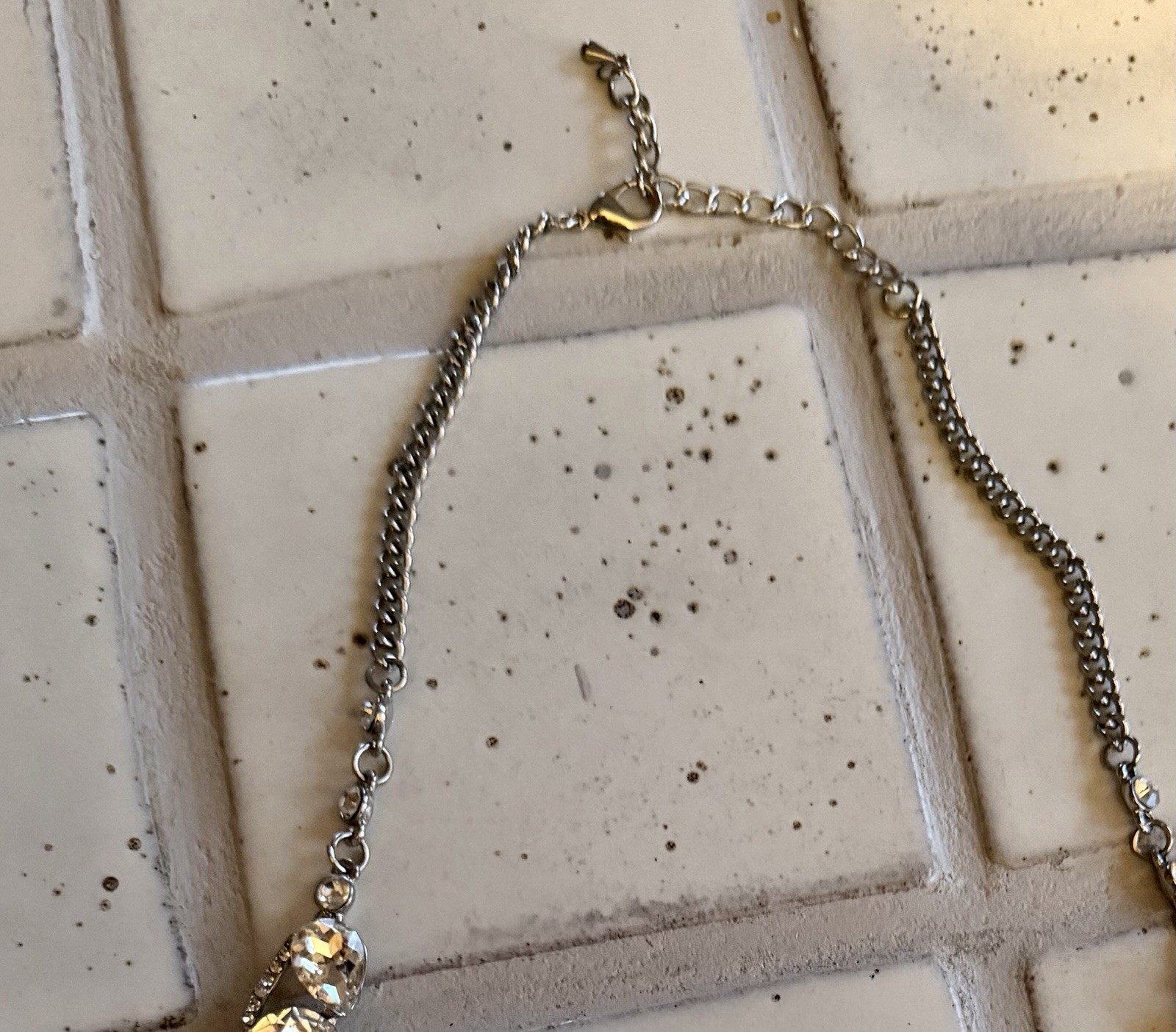 Substantial Clear Crystal Rhinestone Necklace  St… - image 4