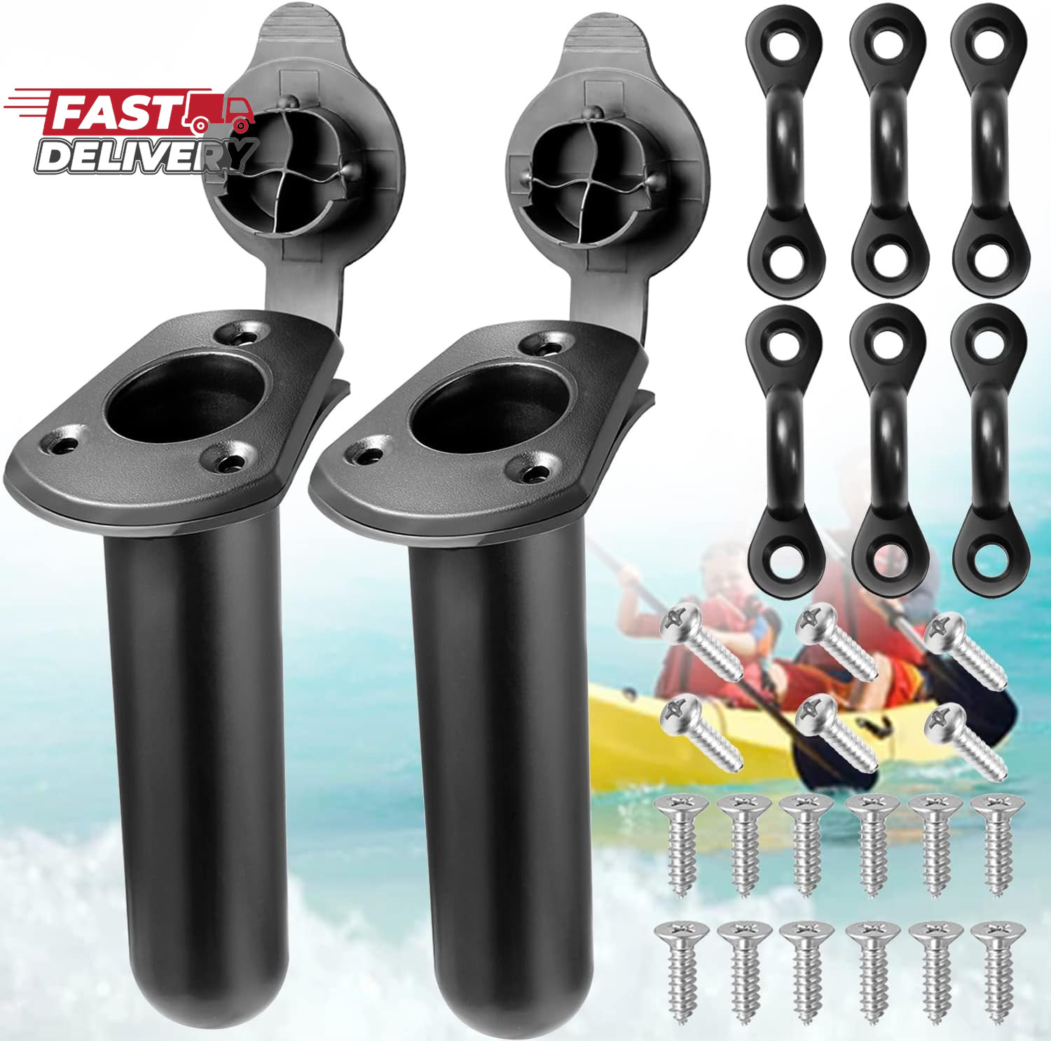 Fishing Rod Holder,kayak Deck Flush Mount Rod Holder Fishing