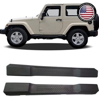 Easy Install Drop Side Steps for 2007-2017 Jeep Wrangler JK 2 Door - No Drilling