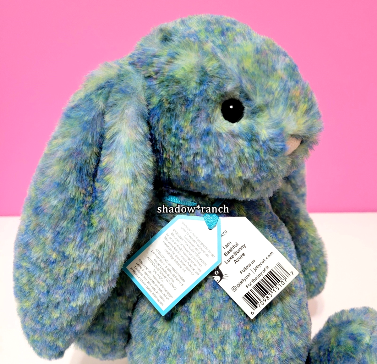 Jellycat BASHFUL LUXE BUNNY AZURE - Medium 12
