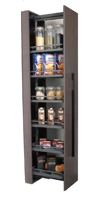 Cargo Dispensa Alta Estraibile 4 a 6 Ripiani H127-227cm Cucina Richiamo Soft - Immagine 3 di 4