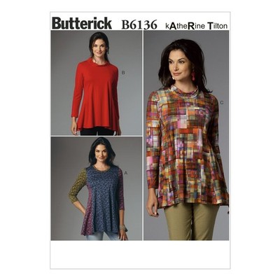 Butterick Schnittmuster 6136 Misses Damen Tunika Tops Größe 4-14