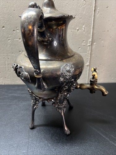 Antike BARBOUR Vierfach Silber Teller Samowar Heißwasser Tee Kaffee Urne #2435 - Bild 12 von 24
