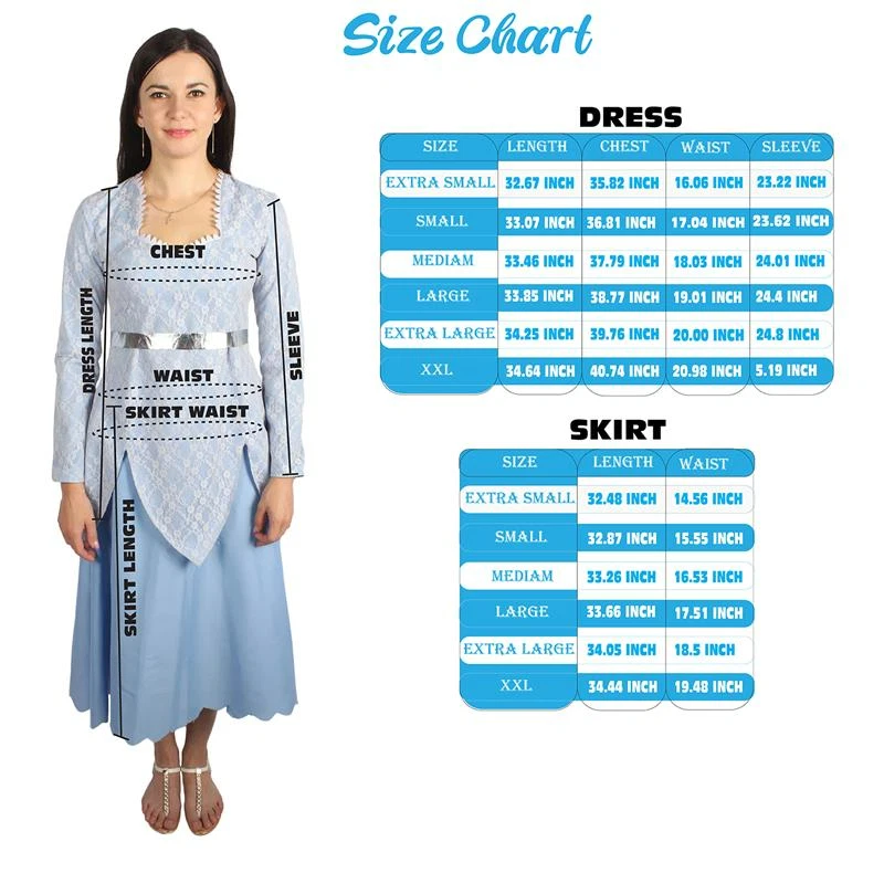 Disfraz de hada madrina de película animada para mujer adulta azul claro, HC-1928 Foto 3 de 4