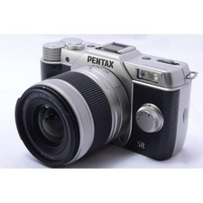  Near Mint Pentax Q10 Silver Mirrorless  02 5-15mm Lens  SD Card Tested JAPAN