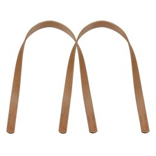 Leather Bag Handle, 2Pcs 23.6" l 1/16" W Leather Purse Strap, Light Brown
