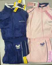 JUICY COUTURE Conjunto de Chaqueta y Pantalones de Terciopelo Pickleball Rosa o Azul Tallas Asst Nuevo con Etiquetas
