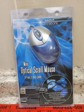 Mini Optical Scroll Mouse 6ft cable illuminations radio shack