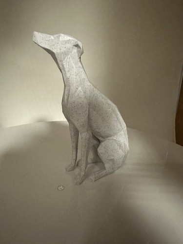 MARMOR LOOK 3D DRUCK Milly the Whippet HUND FIGUR ca. Höhe 14 cm - Bild 2 von 2