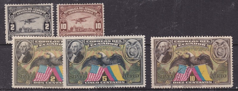 ECUADOR  ^^^^x5   older   hinged     selection @ dco  4298ecua