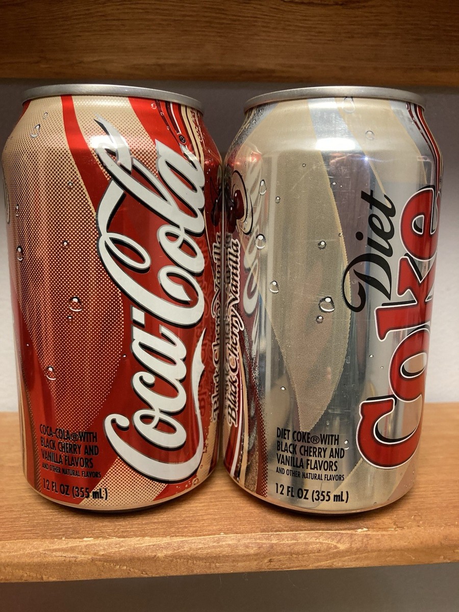 Rare 2005 USA Black Cherry Vanilla Coca-Cola & Diet Coke. Empty