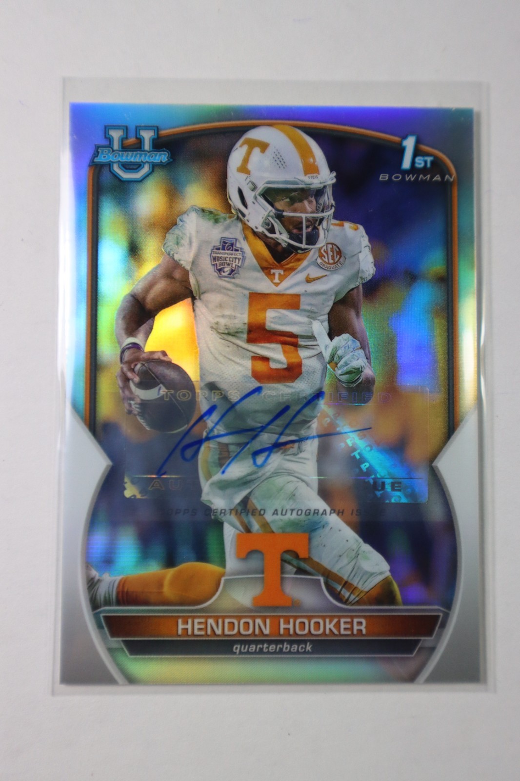 2022 Bowman Chrome University Hendon Hooker Auto #21 Refractor /499 