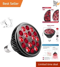 Red Light Therapy Lamp with Holder 660nm 850nm Near Infrared LEDs for Face Body