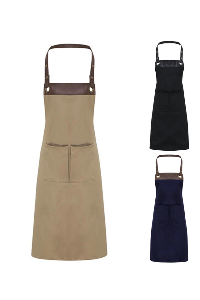 Premier Workwear Espresso Latzschürze Schürze mit Tasche Bistroschürze 70 x 81 c