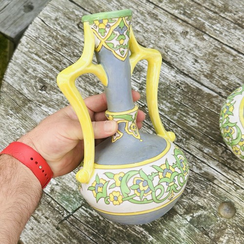 Arti e Mestieri Vasi Ceramica Islamica Orientale h25 cm Circa 1900 - Foto 16 di 19