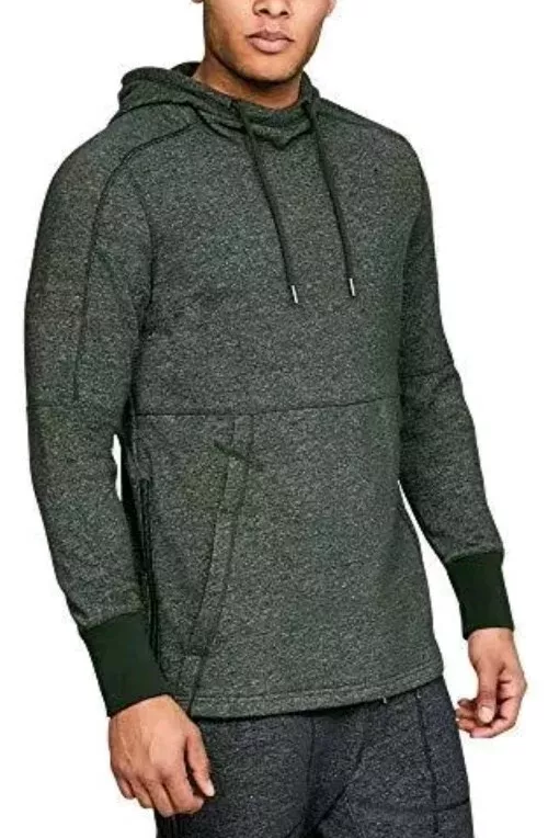 NWT Under Armour Men s Speckle Terry Hoody Artillery Green Black