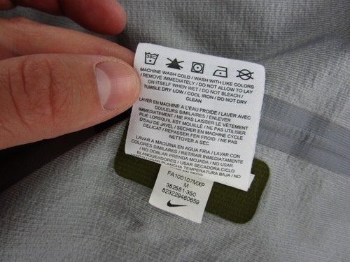Nike Sportswear Mens Jacket Windbreaker Thin Long Parka Green/Gray Size Medium - Picture 13 of 17