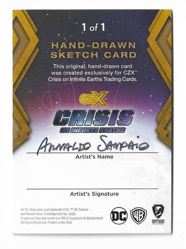 Cryptozoic CZX Crisis on Infinite Earths The Flash 1/1 Sketch by Arnaldo Sampaio - Picture 2 of 3