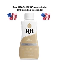 New Rit All Purpose Liquid Dye Tan Bronce 8 oz Bottle Cotton Wool Nylon USA Ship