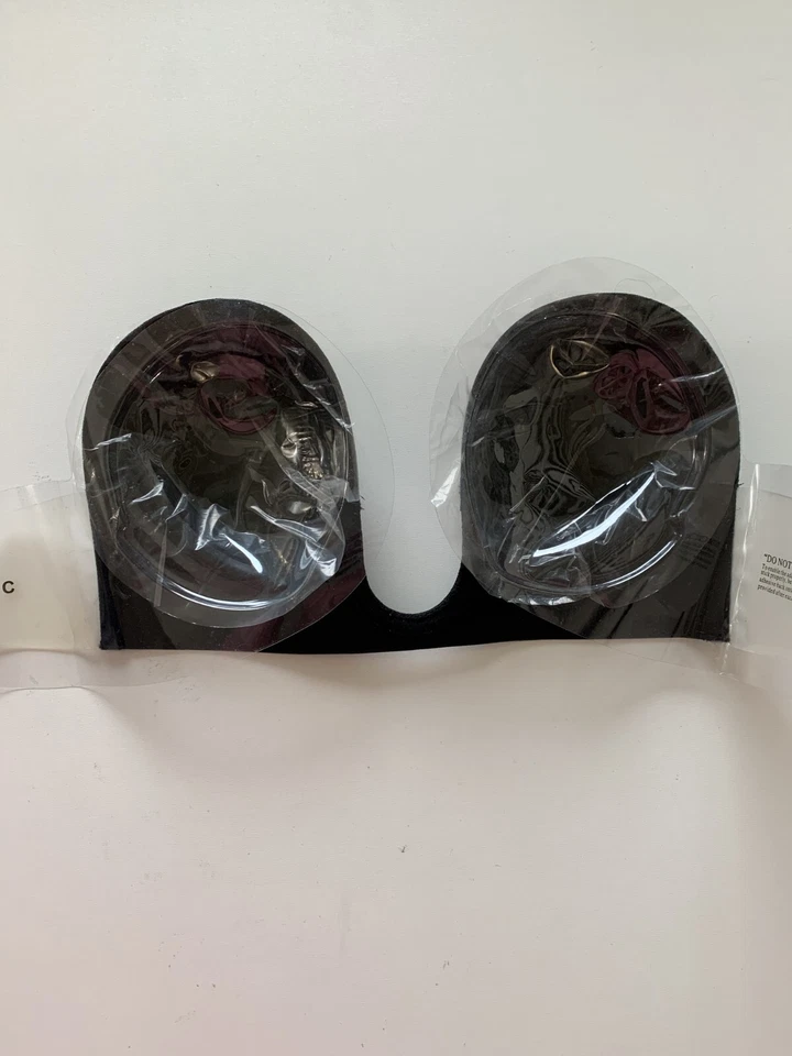 Fashion Forms Women's Sz C U Plunge Backless Strapless Adhesive Bra MC536 Black - Image 4 of 4