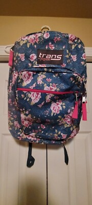 jansport backpack pink with leaves SuperBreak Plus Two large main compartments offer ample storage for your supplies Pack it up in your