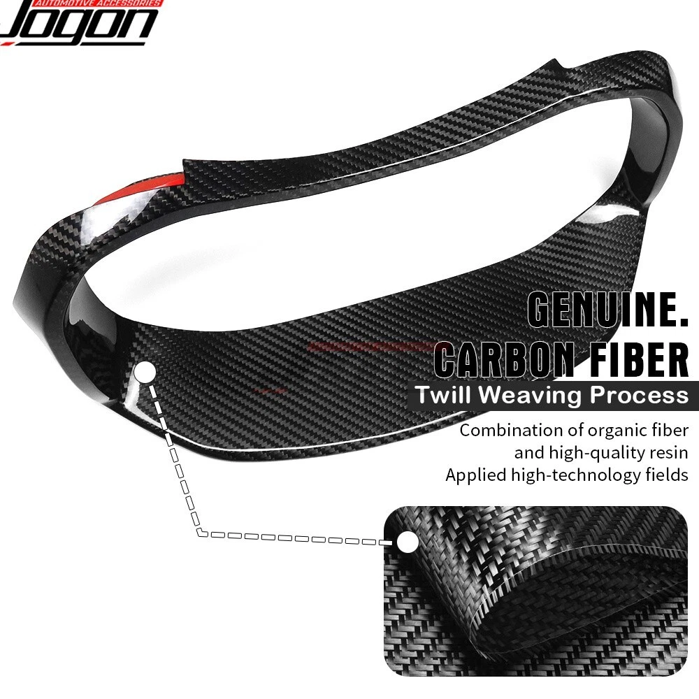 Real Carbon For Dodge Ram 1500 TRX 2021-2024 Car Front Dash Cluster Gauge Covers - Picture 2 of 12