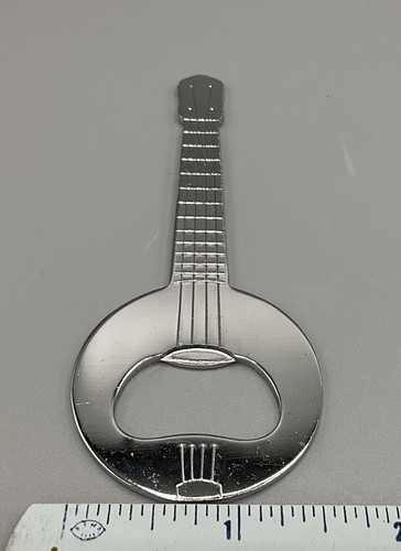 Vintage Banjo/Guitar Shaped Beer/Soda Bottle Opener Ideal Music Instrument - Picture 3 of 6