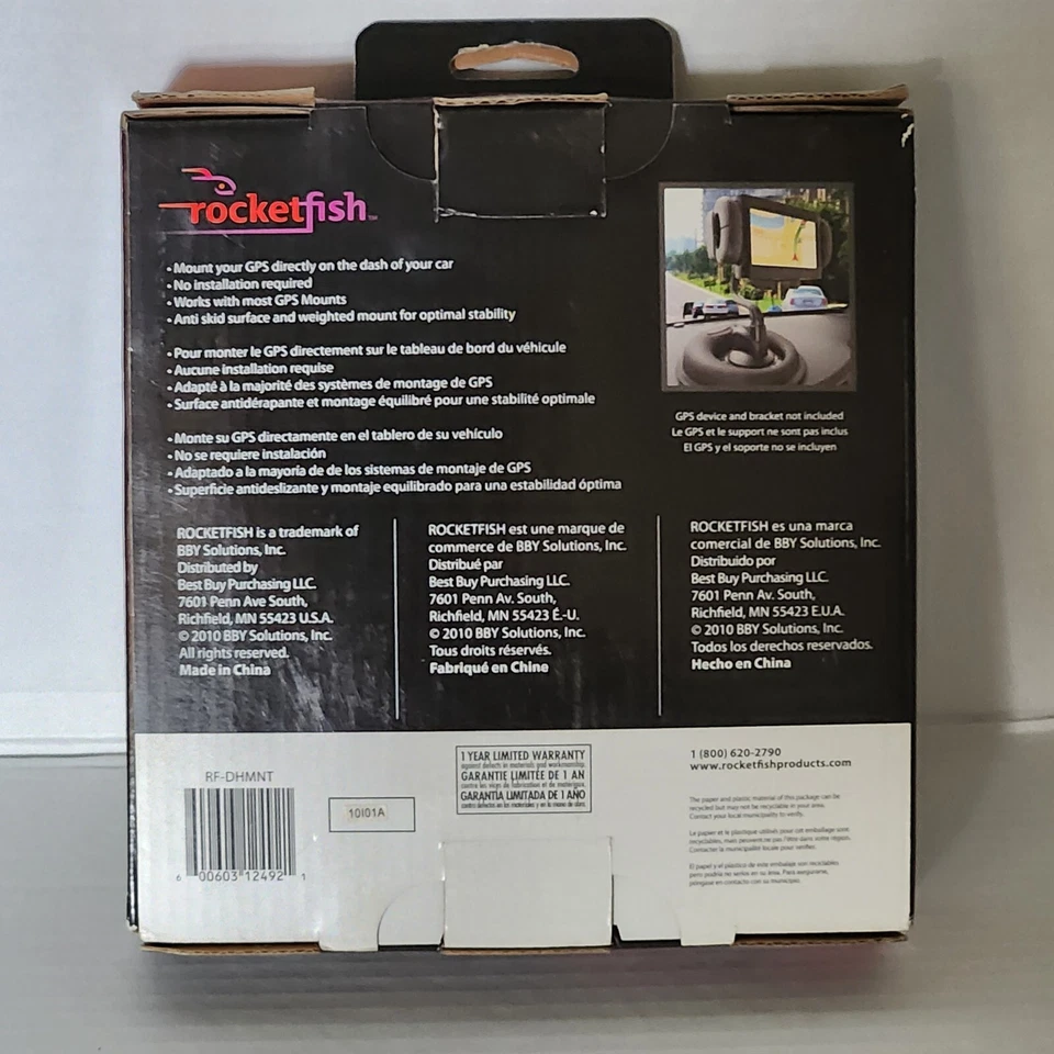 Montaje en tablero GPS universal Rocketfish RF-DHMNT NUEVO EN CAJA Foto 2 de 2