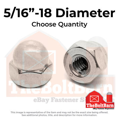 5/16''-18 Stainless Steel Acorn Nuts (Choose Qty)