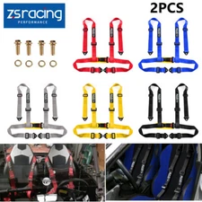 1 Pair 4 Point Universal Buckle Seat Belt Harness for Racing Car UTV ATV Go-Kart