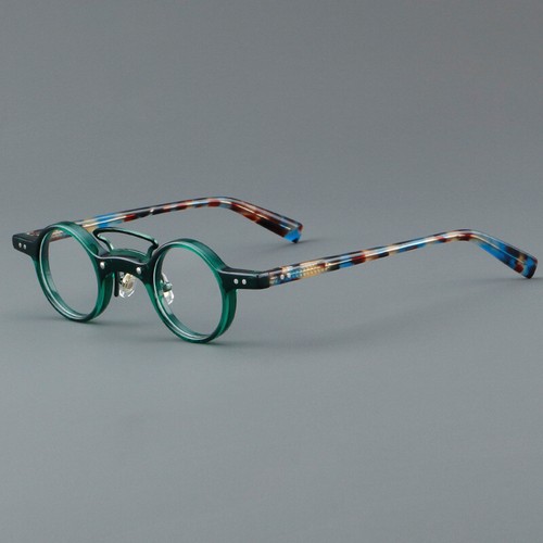 Gafas de lectura japonesas retro de acetato borde completo redondas pequeñas para lector - Imagen 4 de 19