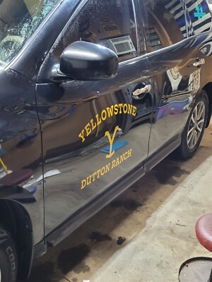 YELLOWSTONE Logo Die-Cut Vinyl Decal Sticker 22x13.75 Inch YELLOW (2 Decals)