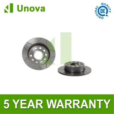 2x Discs Rear Unova Fits Golf Caddy Scirocco Octavia A3 Leon #3