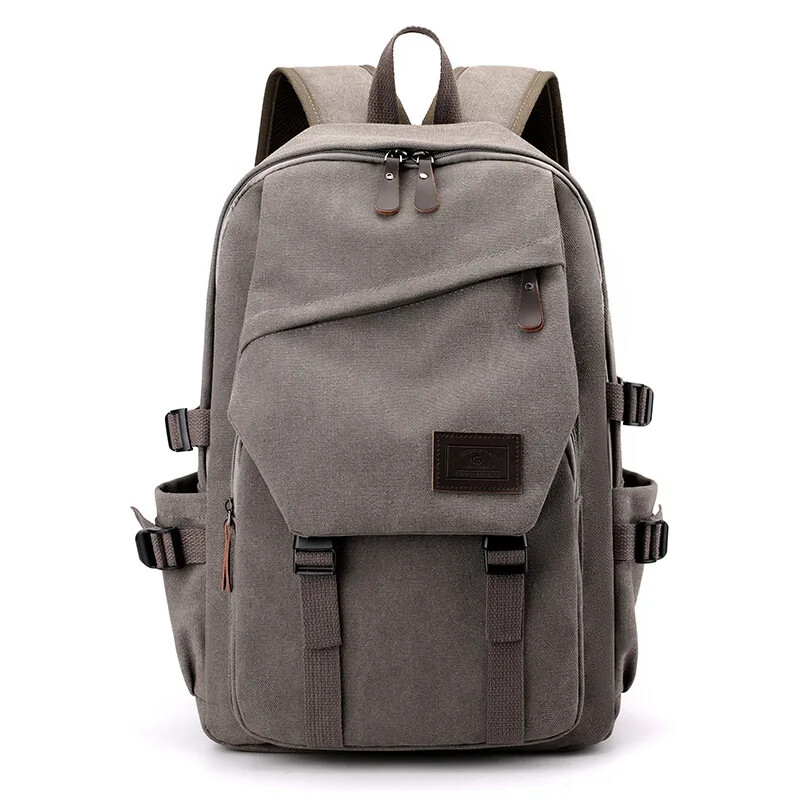 Men's 15.6 Inch Canvas Travel Backpack - Durable Rucksack for Boys & Men