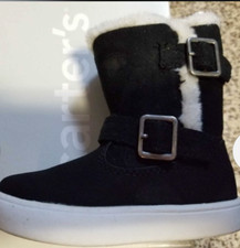 NEW CARTER'S WINTER BOOTS TODDLER GIRLS 6 STYLE SIBERIA BLACK WITH FUR TRIM