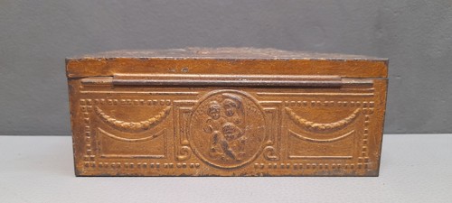 Caja de cigarros de madera y hojalata diseño victoriano vintage almacenamiento de baratijas - Imagen 9 de 19