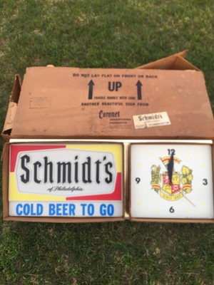 Schmidts Of Philadelphia   Clock Dominator  Rare New 1960s Vintage 