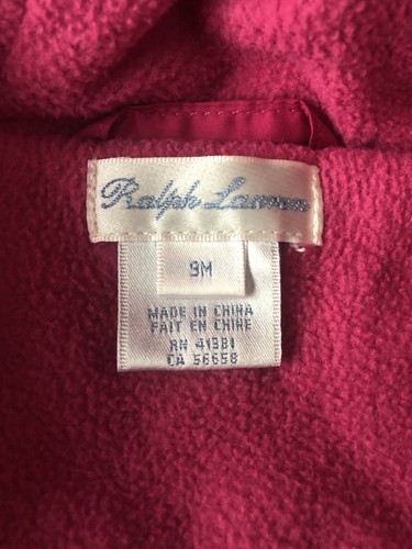 Ralph Lauren Baby Girls Age 9 months All-in-One Pink Snowsuit - Picture 6 of 9