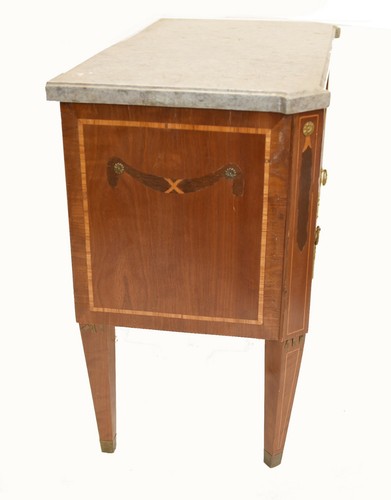 French Empire Commode Chest of Drawers - Antique with Marquetry Inlay - Picture 10 of 12