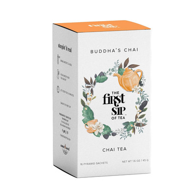 Buddha'S Chai, Cardamom Chai Tea Bags W/Cinnamon, High Caffeine, Hot & Iced Tea