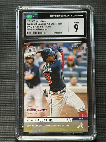 2019 TOPPS NOW PLATINUM ALL-STAR GAME #NL-3 RONALD ACUNA JR ASG  CGC 9 MINT