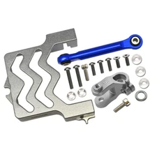GPM Aluminum Servo Mount + Tie Rod + 25T Servo Horn Silver for Traxxas 1/10 Maxx
