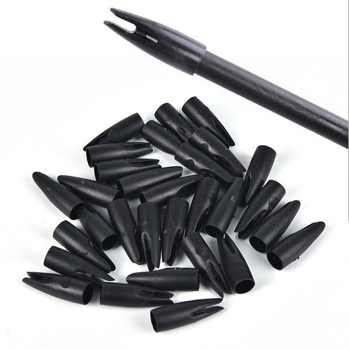 30PCS 8mm Archery Arrow Nocks Plastic Tails For Wood Bamboo Shaft Bow & HuntinK_