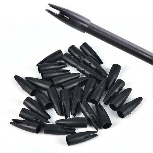 30PCS 8mm Archery Arrow Nocks Plastic Tails For Wood Bamboo Shaft Bow & Hunti#km - Photo 1/9