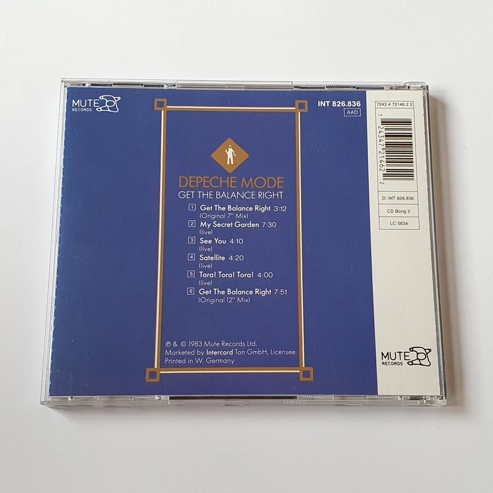 Depeche Mode Live Intercord Repress 1996 EAN 7 Get The Balance Right CD Single  - Bild 2 von 4